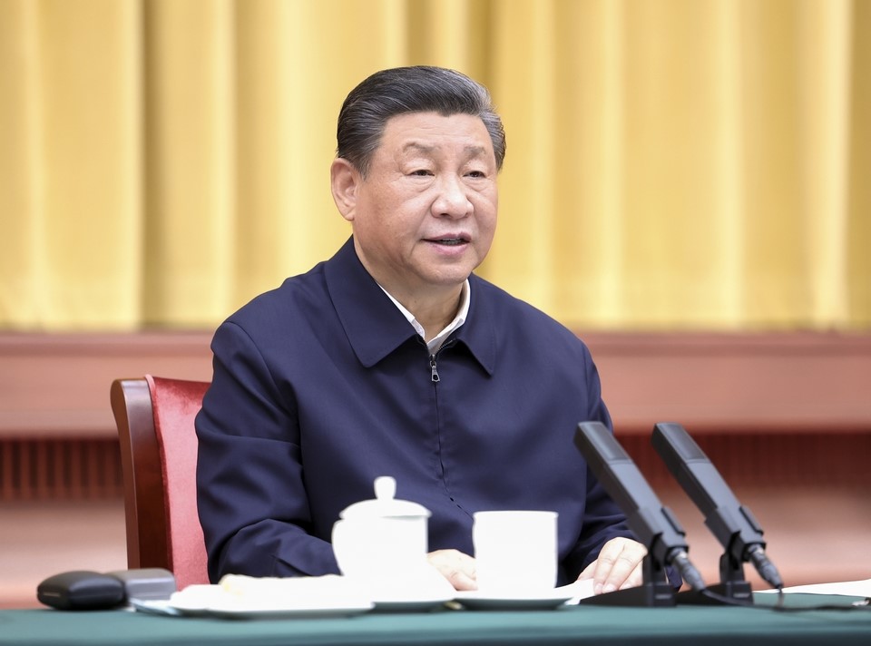2024年3月20日下午，中共中央總書(shū)記、國(guó)家主席、中央軍委主席習(xí)近平在湖南省長(zhǎng)沙市主持召開(kāi)新時(shí)代推動(dòng)中部地區(qū)崛起座談會(huì)并發(fā)表重要講話。新華社記者 鞠鵬 攝 