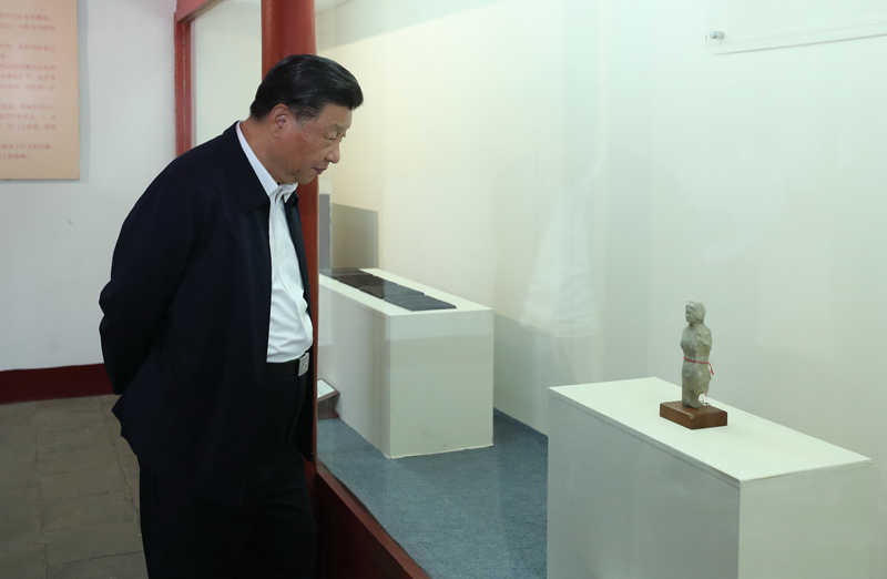 2021年5月12日，習近平總書記在南陽市考察東漢醫(yī)學家張仲景的墓祠紀念地醫(yī)圣祠。 